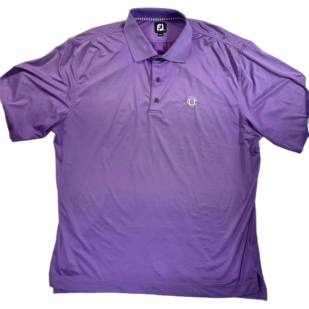 Footjoy Polo Shirt Short Sleeve Purple Performance Stretch Size 2XL XXL *Logo*